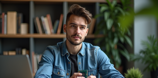 Comparatif des processeurs Intel les plus puissants : comment choisir le meilleur ? Jeune homme examine des processeurs sur un bureau moderne